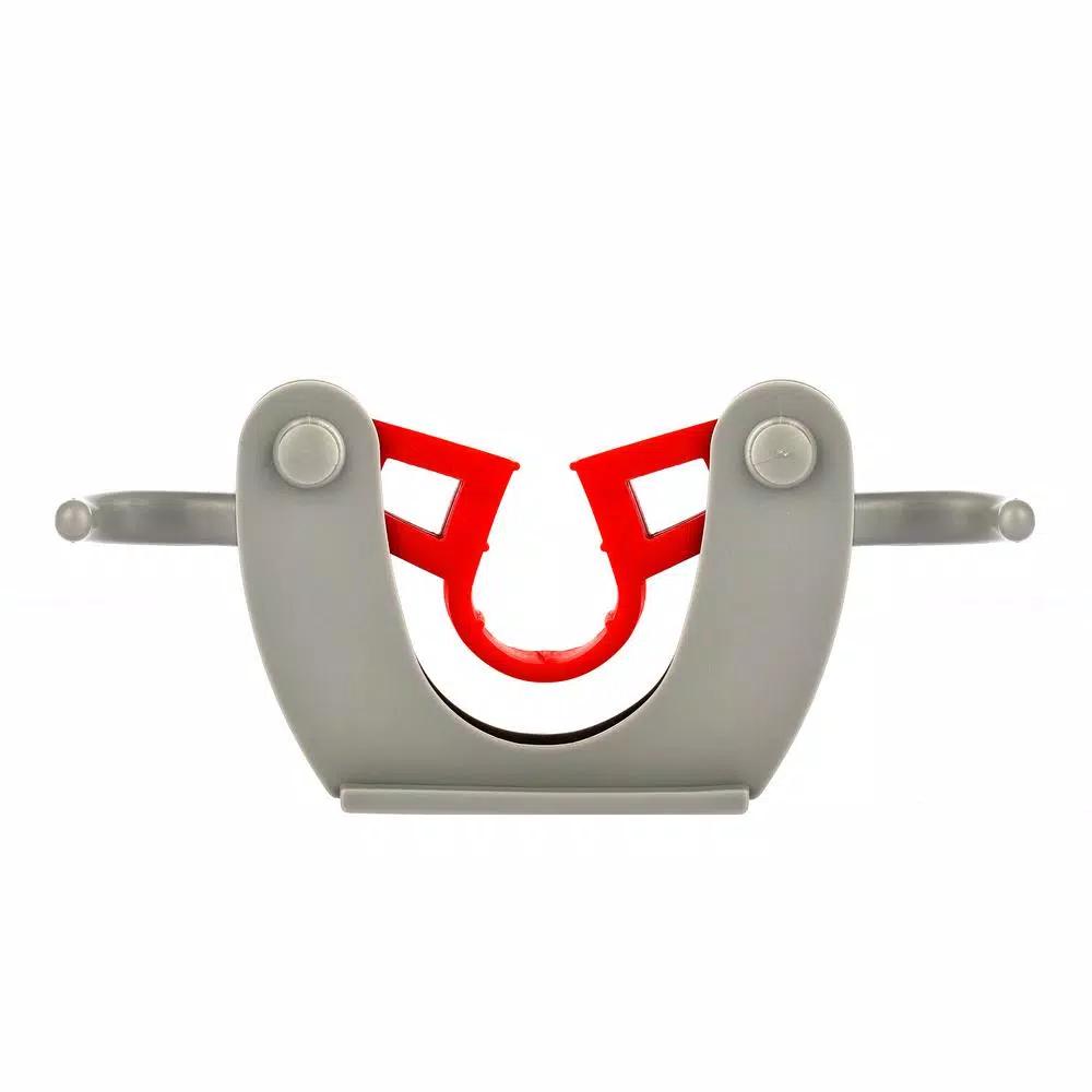 Alpine Industries Single Wall Mounted Mop and Broom Holder with 2 Hooks
