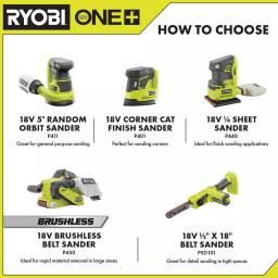 RYOBI 18V ONE+ Cordless 1/2 in. x 18 in. Belt Sander (Tool Only) thumbnail 9