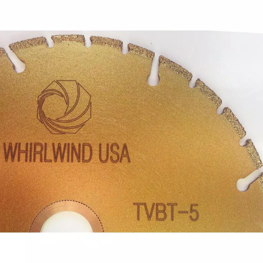 Whirlwind USA 5 in. Segmented Diamond Blade for Metal and Plastic Cutting
