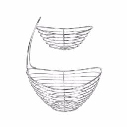 Spectrum Opus Arched 2-Tier Chrome Server Basket, Steel Fruit and Vegetable Organizer thumbnail 2