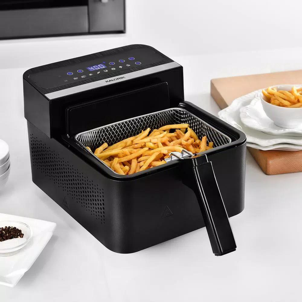 KALORIK 2-in-1 Digital Air Fryer and Deep Fryer, 3.5 Qt., Black