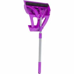 WISP 3-Piece Broom and Dustpan Set with Telescoping Handle and Bristle Seal Technology - Purple thumbnail 3