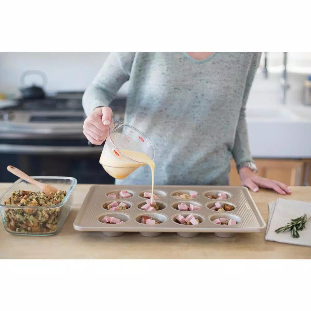 OXO Good Grips Non-Stick Pro 12-Cup Muffin Pan, Commercial-Grade Aluminized Steel