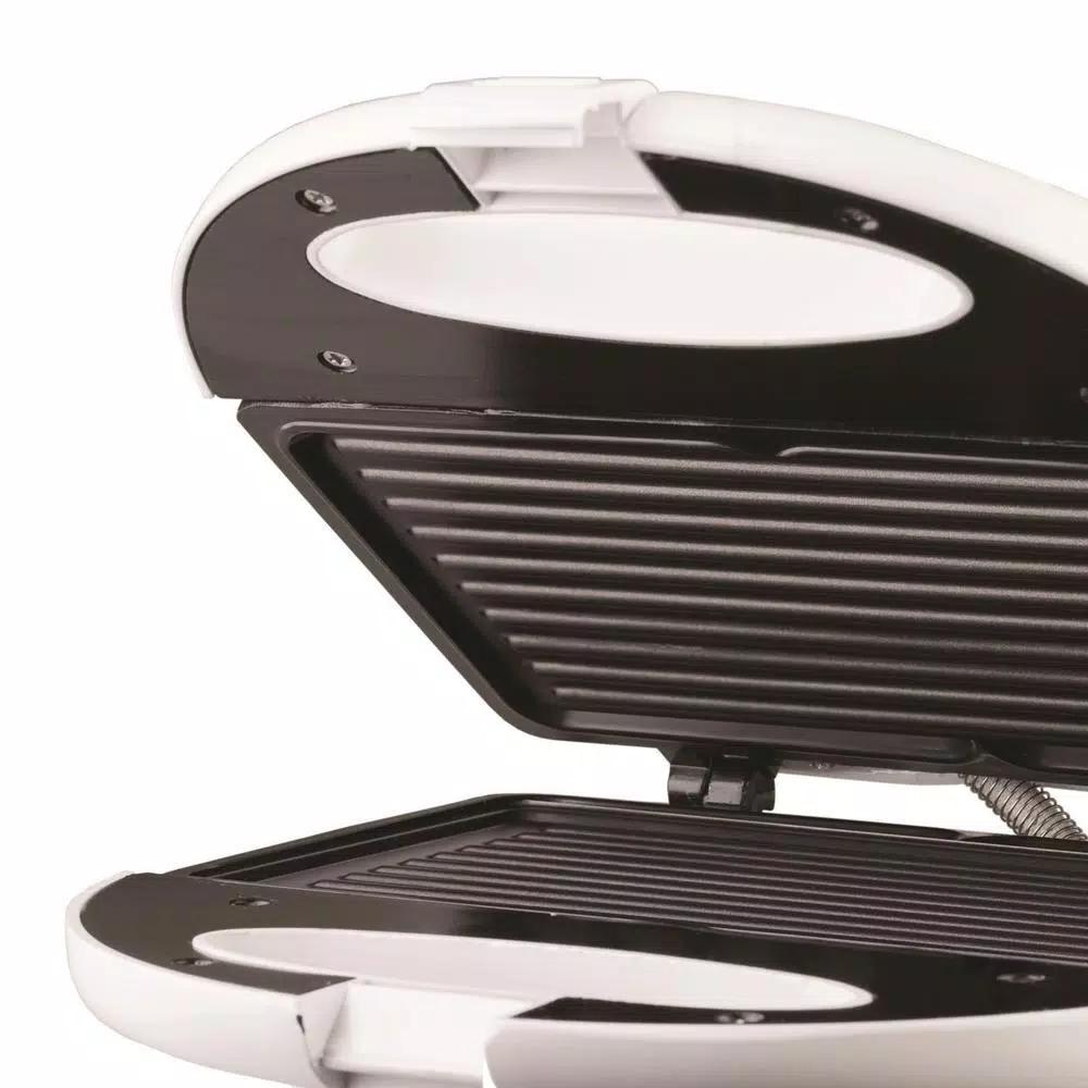 Brentwood Appliances TS-246 750W Nonstick Panini Press and Sandwich Maker, White