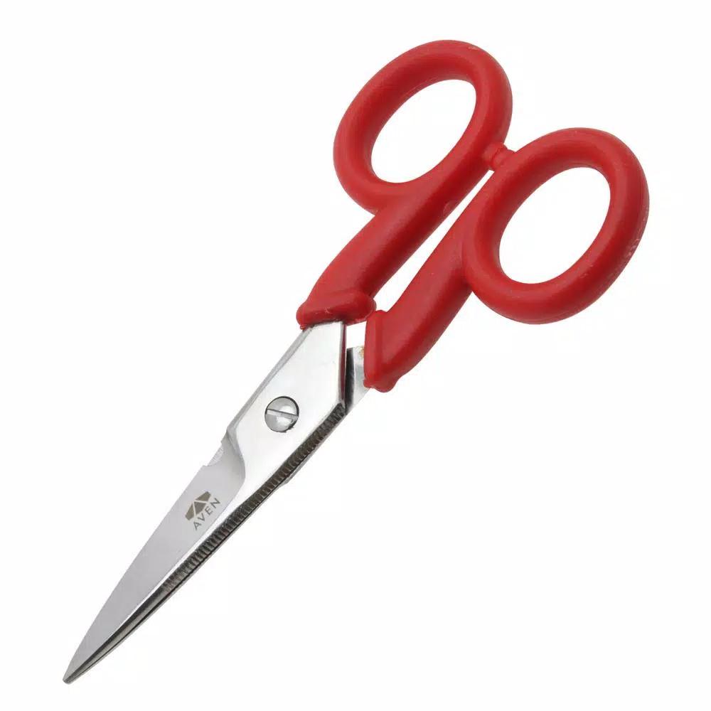 Aven Electrician Scissors with Stainless Steel Blades and Wire Stripping Slots