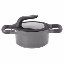 BergHOFF GEM Stay Cool 1 qt. Cast Aluminum Nonstick Casserole Dish with Glass Lid, Gray thumbnail 1