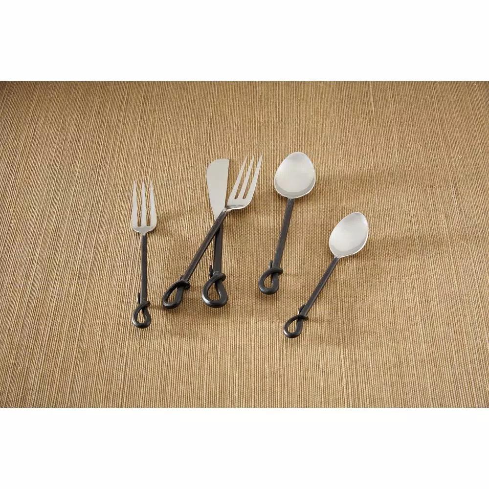 Park Designs Forged Loop 5-Piece Stainless Steel Flatware Set, Service for 1