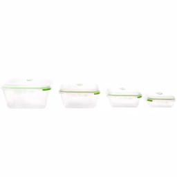 Ozeri INSTAVAC Green Earth 8-Piece Food Storage Container Set with Vacuum Seal and Locking Lids thumbnail 3
