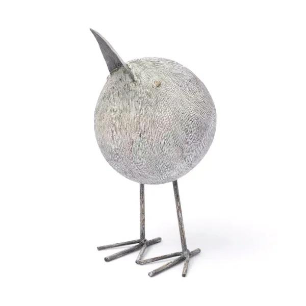 Mercana Snipe I Decorative Bird Sculpture - Light Brown Resin Statuary