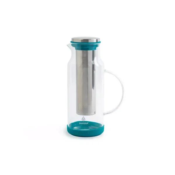 Manna 5-Cup Cold Brew Coffee Pitcher, 47 fl. oz. Onyx Black with Stainless Steel Mesh Filter