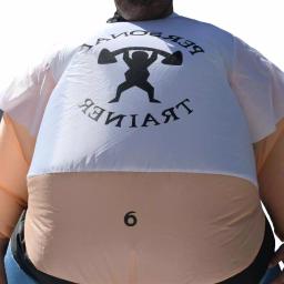 ALEKO's Inflatable Pot Belly Personal Trainer Adult Halloween Costume - Unisex One Size thumbnail 3