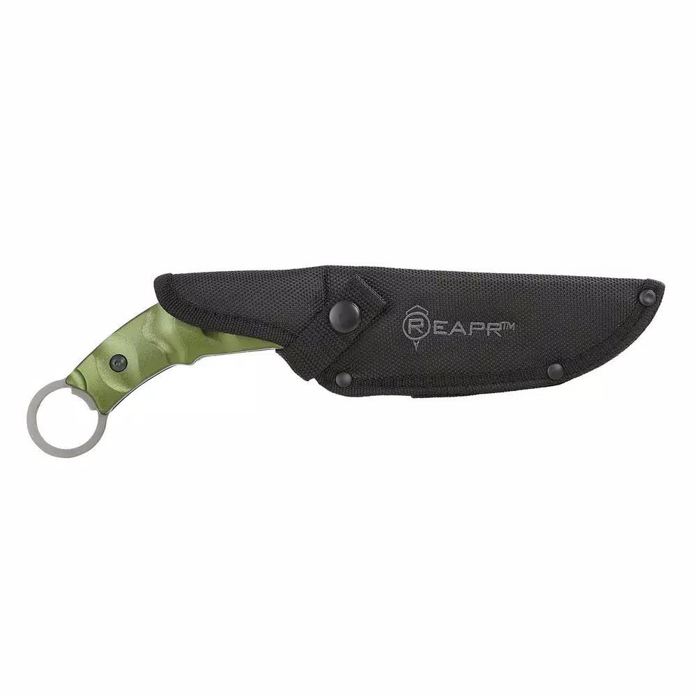 Sheffield REAPR SLAMR 4.75 in. Fixed Blade Drop Point Knife with Aluminum Handle