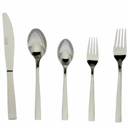 Gibson Royal Brighton 20-Piece 18/10 Stainless Steel Flatware Set, Hammered Design, Service for 10 thumbnail 4