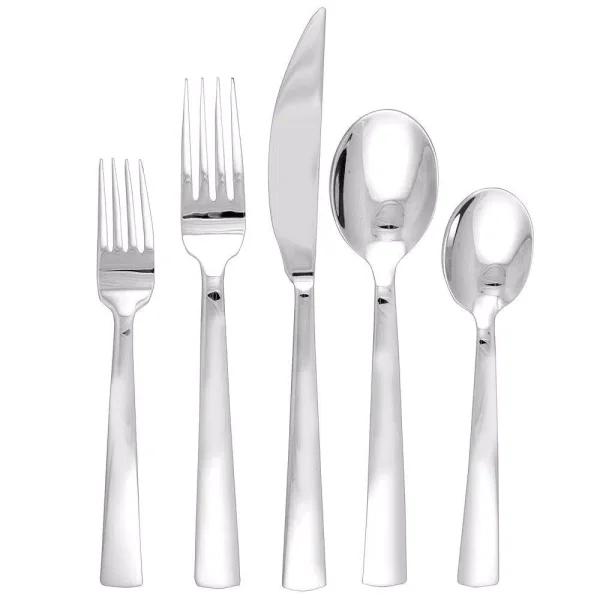 Ginkgo Burton 20-Piece Stainless Steel Flatware Set, Service for 4