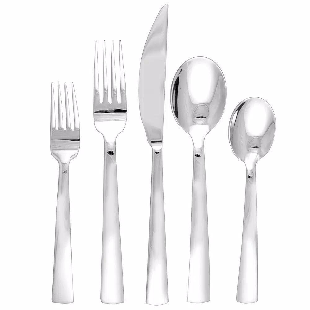 Ginkgo Burton 20-Piece Stainless Steel Flatware Set, Service for 4