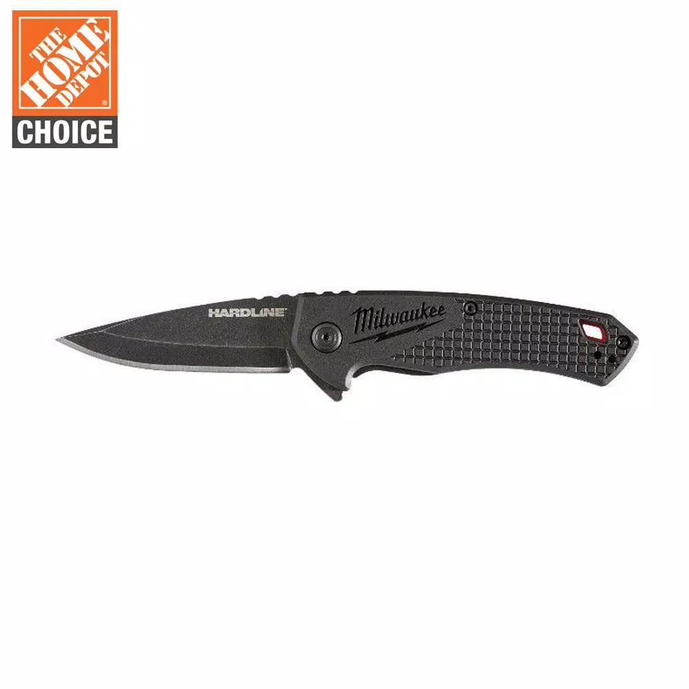 Milwaukee Hardline 2.5 in. D2 Steel Smooth Blade Folding Pocket Knife