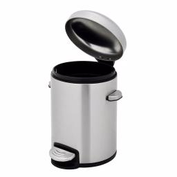 Innovaze Stainless Steel Round Step-On Trash Can Set, 8 Gal. and 1.3 Gal. Fingerprint Resistant thumbnail 2