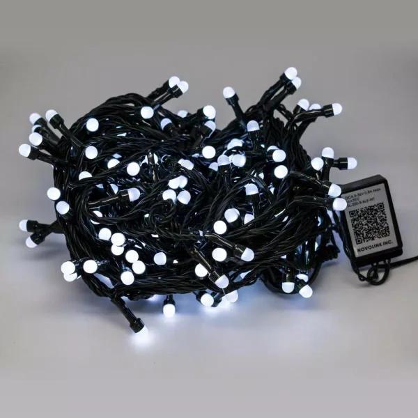 Novolink 200 LED Mini Globe Cool White String Lights with Wireless Smart App Control, 50 ft.