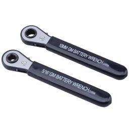 Steel Core 2-Piece Reversible Side Terminal Battery Ratchet Wrench Set, 5/16 in. and 10 mm thumbnail 1