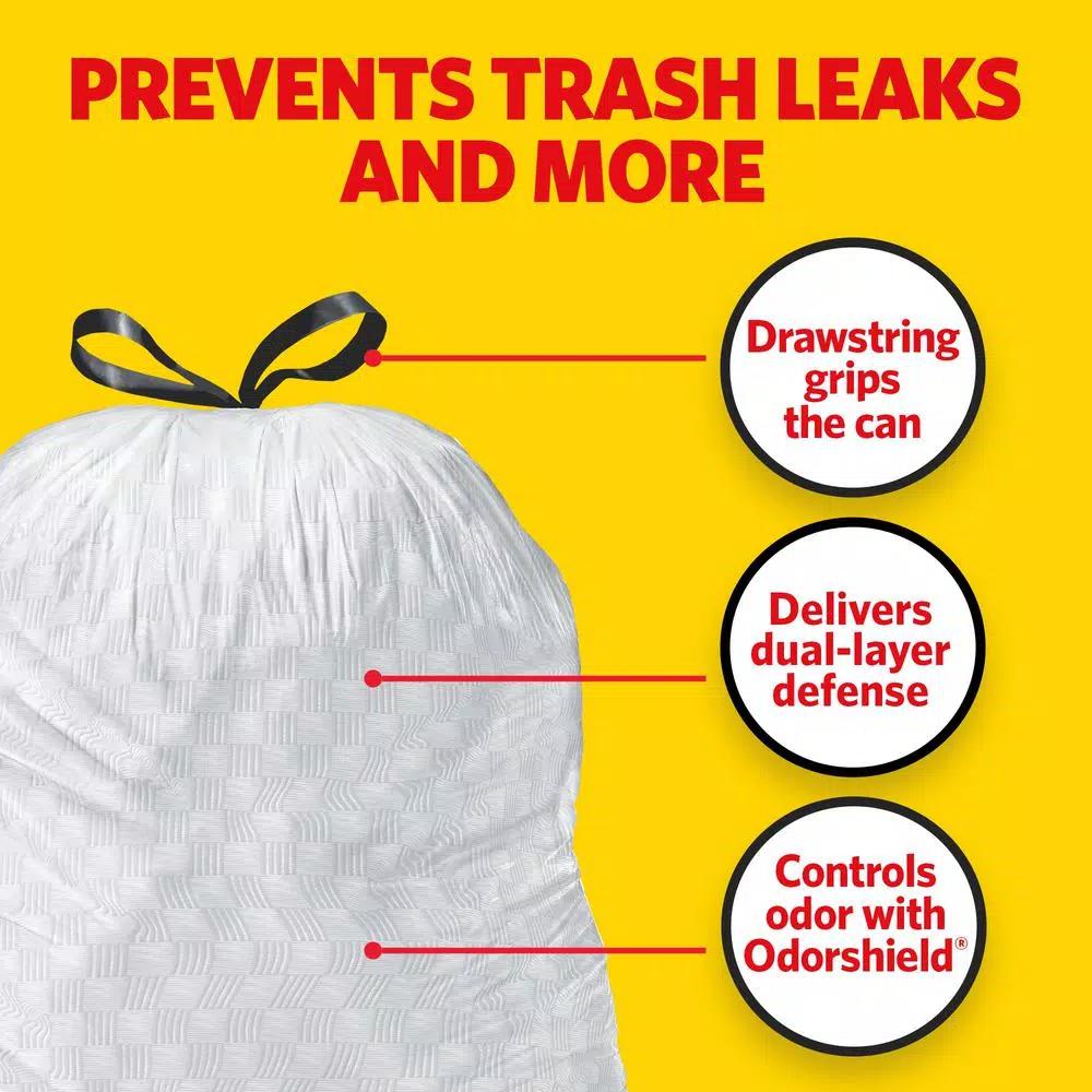 Glad 13 Gallon Tall Kitchen Trash Bags with Febreze Mediterranean Lavender OdorShield, Drawstring, 40-Count