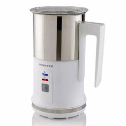 Ovente 3-in-1 Electric Milk Frother & Heater, White Stainless Steel with See-Through Lid thumbnail 1