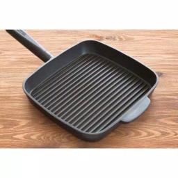 MasterPan Sectional Series 11 in. Cast Aluminum Nonstick Grill Pan, Black thumbnail 3