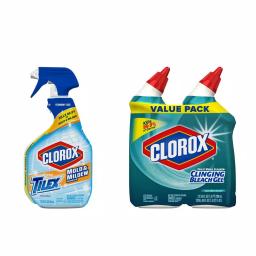 Clorox Plus Tilex Mold and Mildew Remover & Clorox Toilet Bowl Clinging Bleach Gel 2-Pack Bundle thumbnail 1