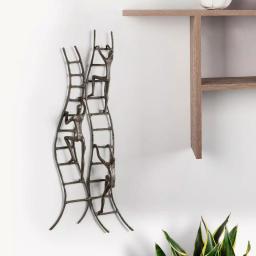 Danya B Climbing to Success Stairway Cast Iron Wall Art Sculpture thumbnail 1