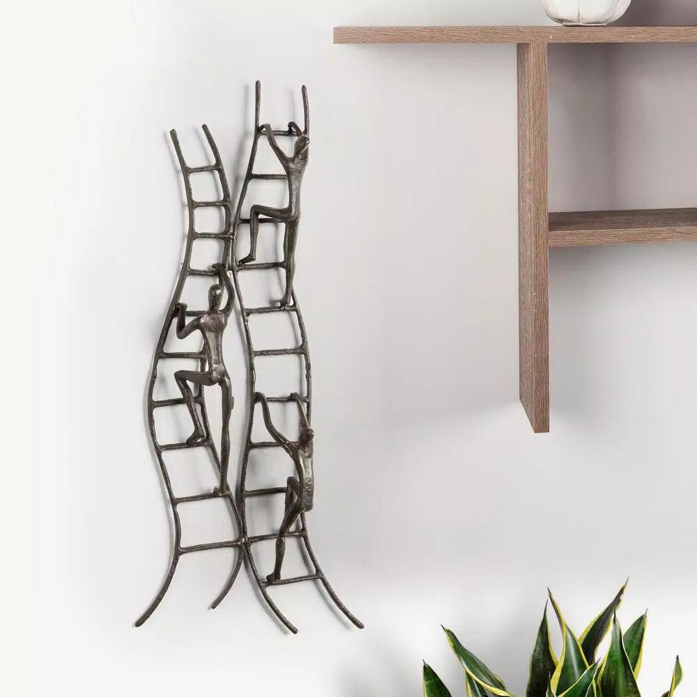Danya B Climbing to Success Stairway Cast Iron Wall Art Sculpture