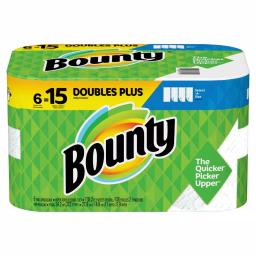 Bounty Select-A-Size White Paper Towel Rolls, 6 Double Plus Rolls thumbnail 1
