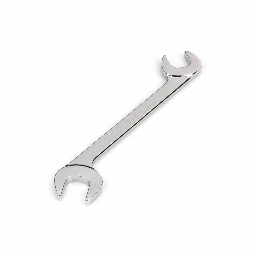 TEKTON 20 mm Angle Head Double Open End Wrench, 60° Offset
