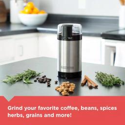 Black+Decker 4 oz. Silver Electric Blade Coffee Grinder thumbnail 4