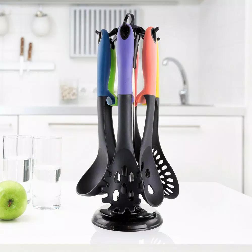 MegaChef 7-Piece Nylon Kitchen Utensil Set, Scratch-Resistant Cooking Tools