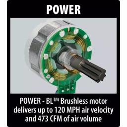 Makita 36V (18V x2) LXT Brushless Cordless Handheld Leaf Blower with Flat End Nozzle thumbnail 6