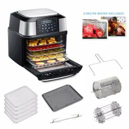 GoWISE USA Mojave 5-Tray Air Fryer Dehydrator & Rotisserie Oven, 1800W, Black/Stainless Steel thumbnail 3
