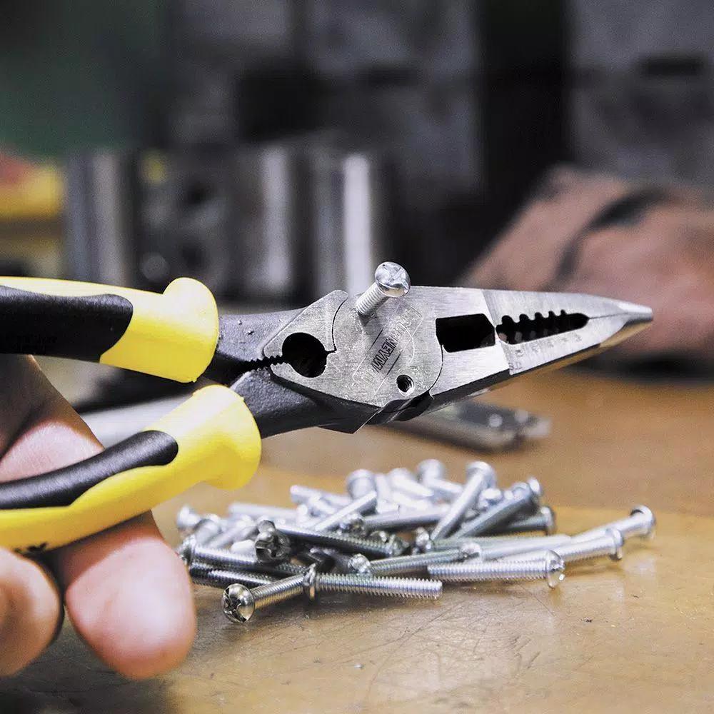Klein Tools 8-3/8 in. All-Purpose Long Nose Pliers with Crimper and Wire Stripper