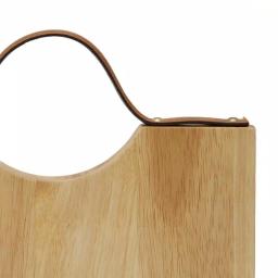 Casa Bellante Superior Trading Co. 10 x 12 in. Acacia Wood Cutting Board with Leather Handle thumbnail 3
