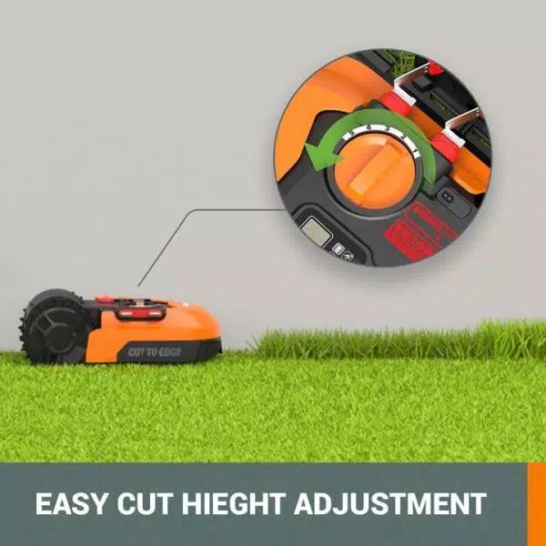 Worx Landroid M 20V Robotic Lawn Mower, 4 Ah Lithium-Ion Battery, 7 in. Cutting Width, Wi-Fi & App Control