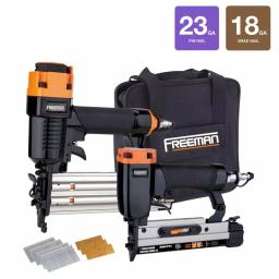 Freeman Professional Woodworker Pneumatic Nailer Kit - 18-Gauge Brad Nailer & 23-Gauge Micro Pin Nailer thumbnail 6