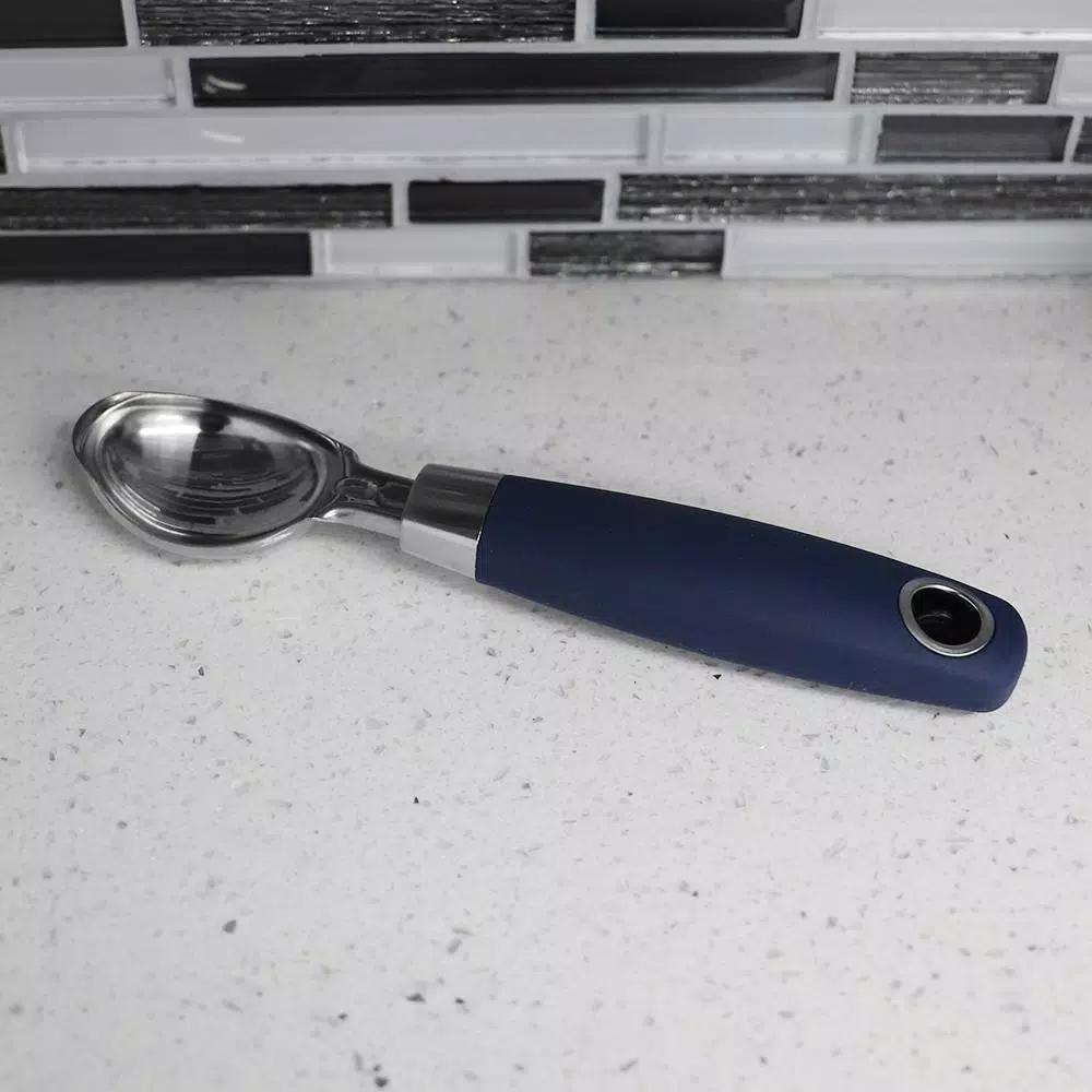 Unbranded Indigo Meridian Stainless Steel Ice Cream Scoop with Soft Grip Handle