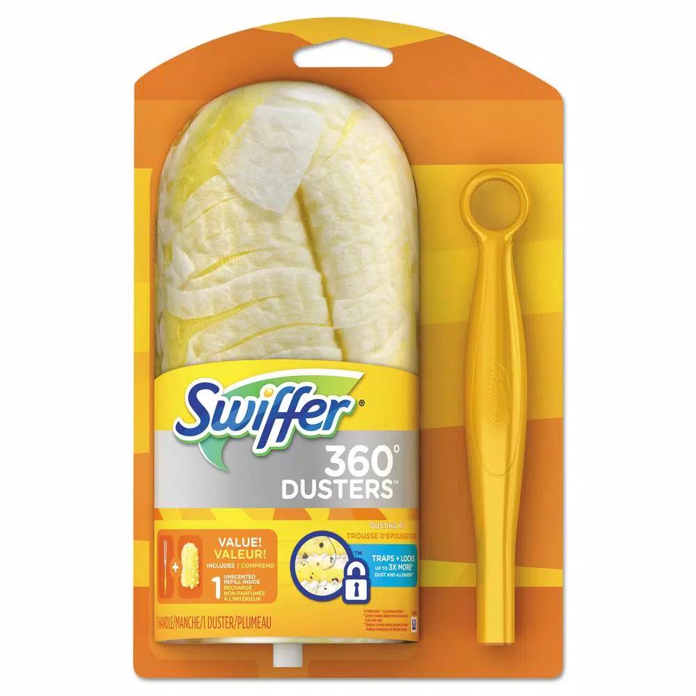 Swiffer 360° Dusters Starter Kit, Textured Fiber Design, Case of 12