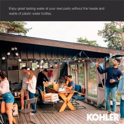 KOHLER Clarity Explore Recreational Gravity-Fed Water Filtration System, Charcoal Ombre thumbnail 3