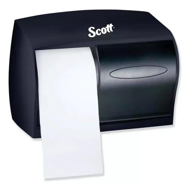 Scott Essential Coreless Double Roll Bathroom Tissue Dispenser, Smoke Gray