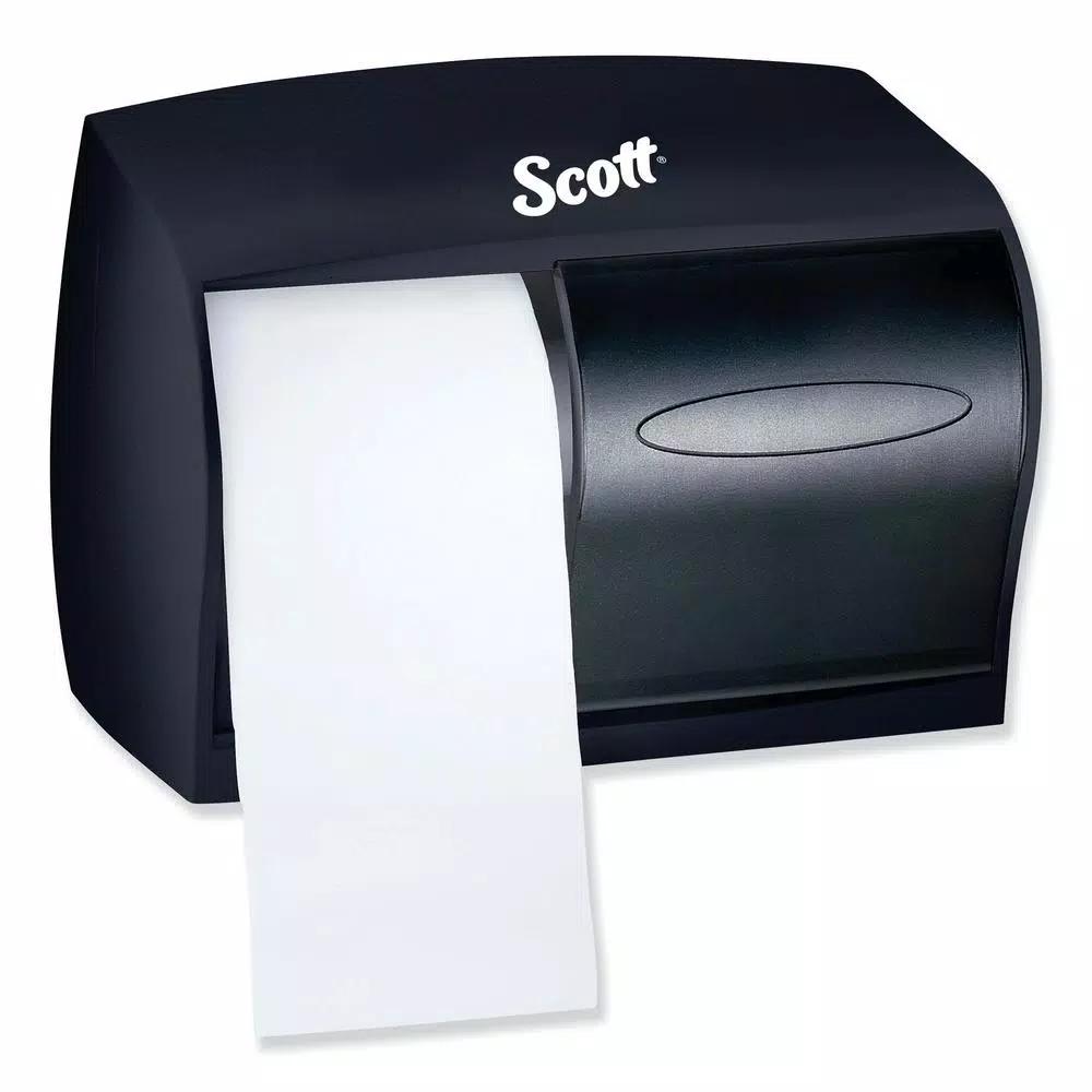 Scott Essential Coreless Double Roll Bathroom Tissue Dispenser, Smoke Gray