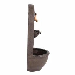 Sunnydaze Decor Messina Solar Powered Outdoor Wall Fountain, Iron Finish Resin Water Feature thumbnail 4