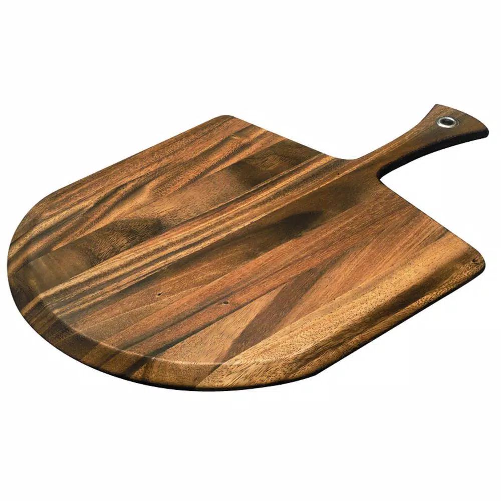 Ironwood Gourmet Acacia Wood Pizza Peel - 14 Inch Serving Board & Pizza Tool