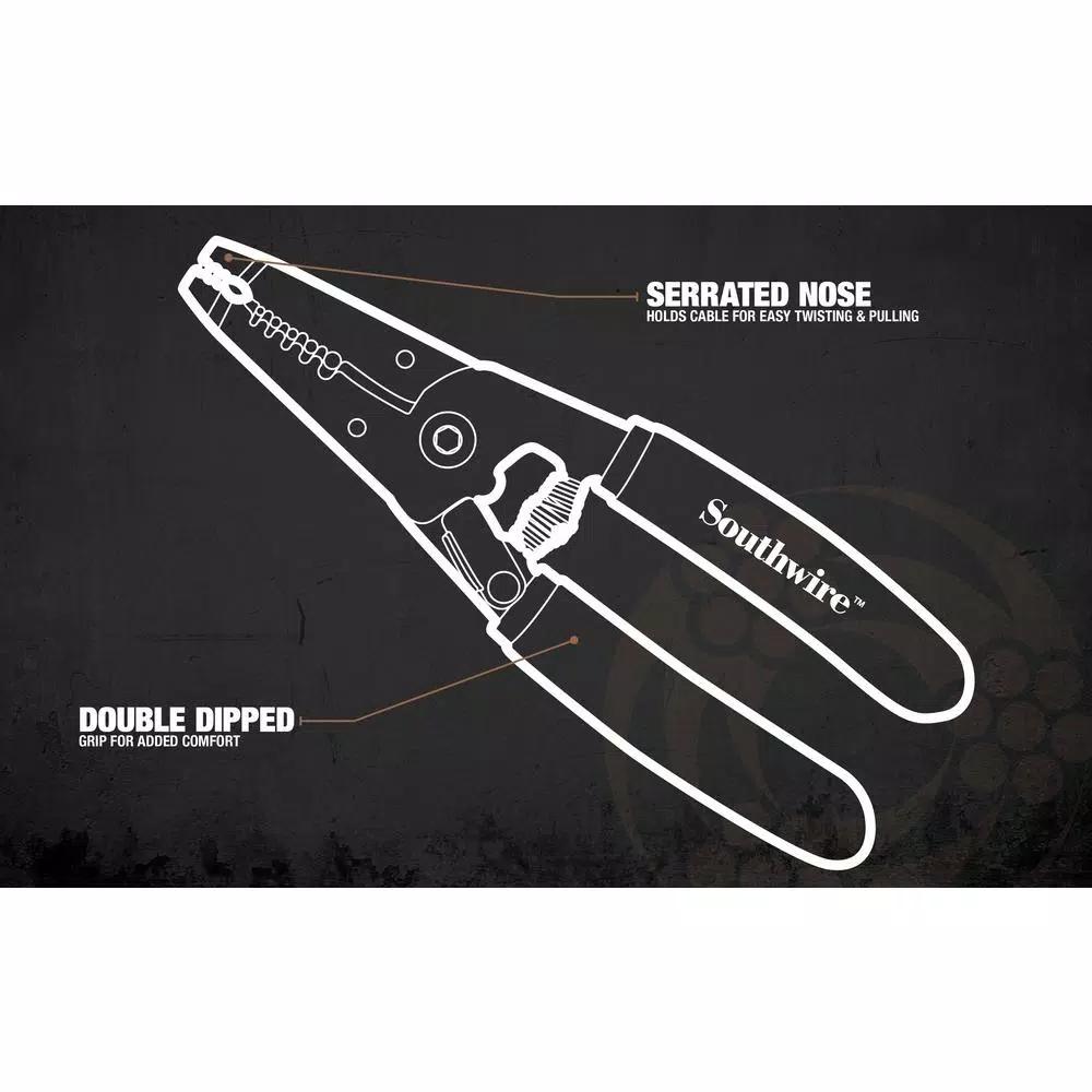 Southwire S1018STR 6 in. Compact Wire Stripper, 10-18 AWG