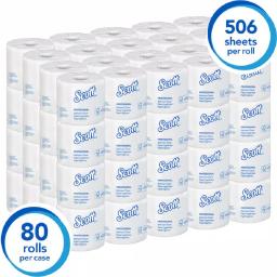 Scott Eco-Friendly 2-Ply Recycled Toilet Tissue, 506 Sheets per Roll, 80 Rolls per Carton thumbnail 2