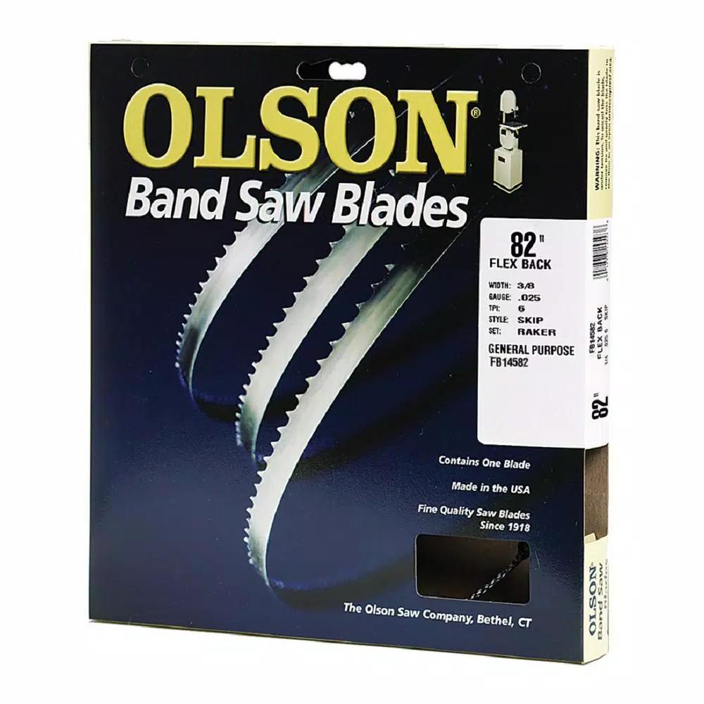 Olson Saw 82 in. High Carbon Steel 4-TPI Band Saw Blade, 3/8 in. Width, Hardened Edges