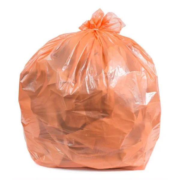 Plasticplace 32-33 Gallon Orange Trash Bags, 1.2 Mil Low Density Polyethylene, 100 Count Case
